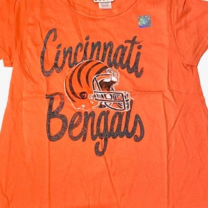 Cincinnati Bengals NFL 2012 Girls XL (12) "Glitter" Cotton NOS T-Shirt (New)