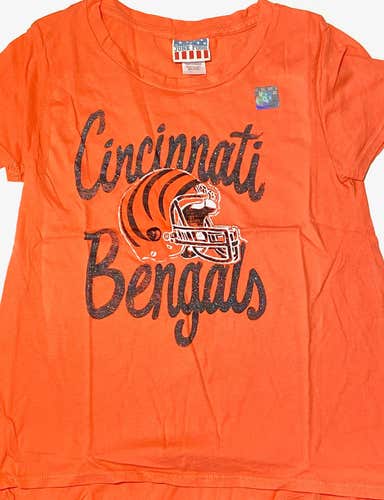 Cincinnati Bengals NFL 2012 Girls XL (12) "Glitter" Cotton NOS T-Shirt (New)