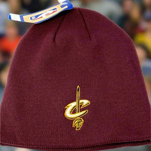 Cleveland Cavaliers NBA Knitted Acrylic Cuffless NOS Wine Skull Hat (New)