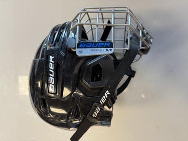 Used Bauer IM5 5.0 Helmet Cage Combo Black SM 11860-S000299574