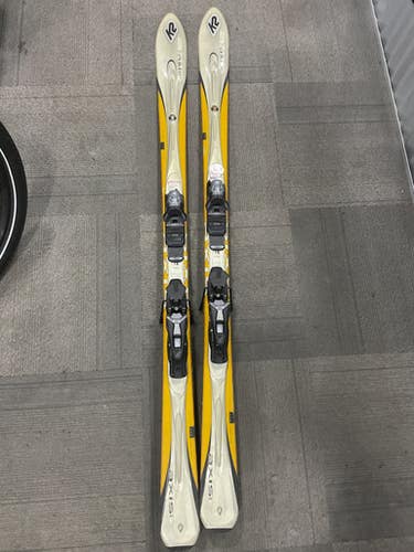 Used K2 AXIS XP Mens DH Ski/Binding Gold 174 cm 11614-S000223712