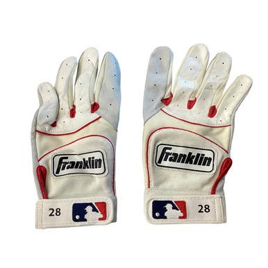 Used Franklin BB/SB Batting Gloves White XL 11760-S000083318