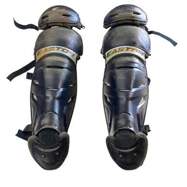 Used Easton EASTON SHIN GUARDS Catchers Leg Guards Navy Blue Intermed 11760-S000083295