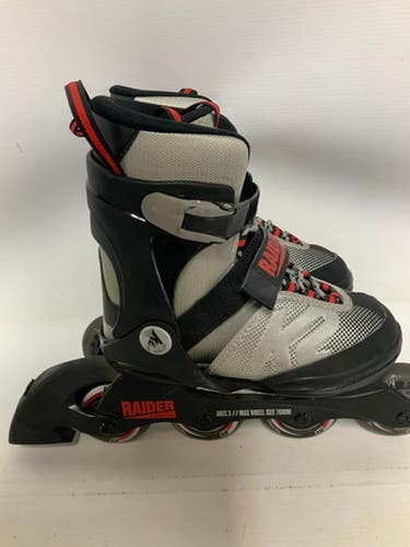 Used K2 RAIDER 1-5 Junior Rec Fitness Skates Black Adjustable 11823-S000035138