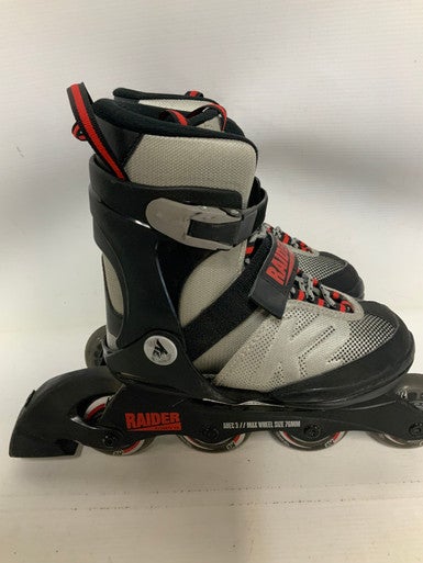 Used K2 RAIDER 1-5 Junior Rec Fitness Skates Black Adjustable 11823-S000035138