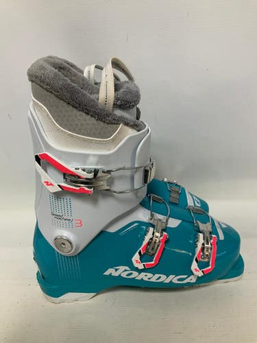 Used Nordica SPEED MACHINE 3 Girls DH Ski Boot White 255 MP - M07.5 - W08.5 11823-S000035125