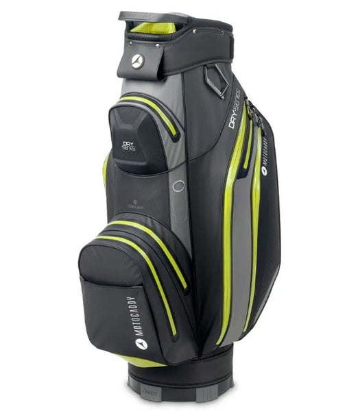 Motocaddy Dry Series Cart Bag (10", 14-way, Black/Grey/Lime) NSW