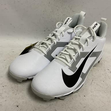 Used Nike Alpha Menace 4 Shark FN0028-100 Adult FB Cleats White And Black Senior 12 11855-S000193003