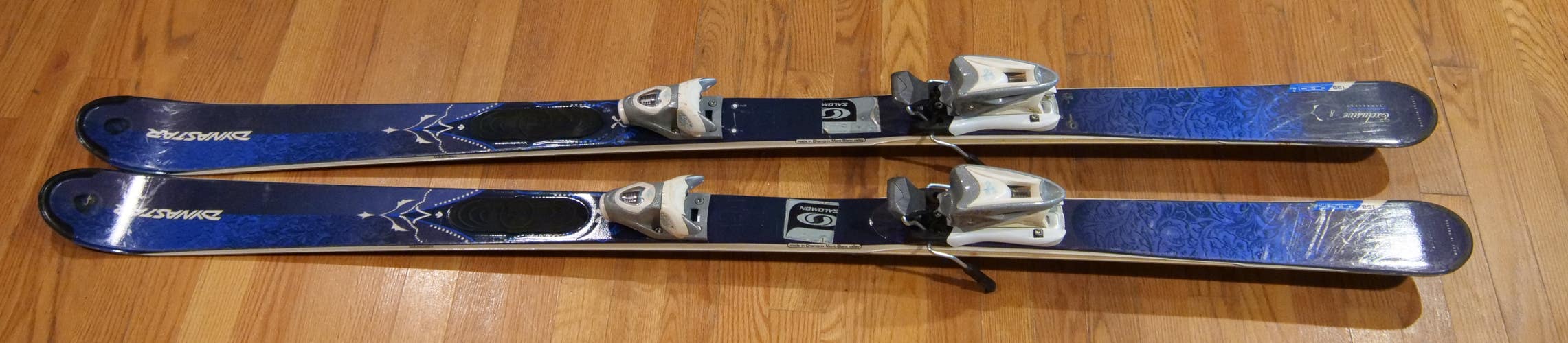 Women's All Mountain 158 cm Dynastar Exclusive Skis With Bindings (Used)