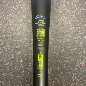 2025 Combat MFG Spec A1 Alloy BBCOR Certified Bat (-3) 34” 31 ounce. Work to Shine 4849/5000