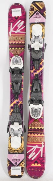K2 Luv Bug Kids Skis with Bindings - 88 cm Used