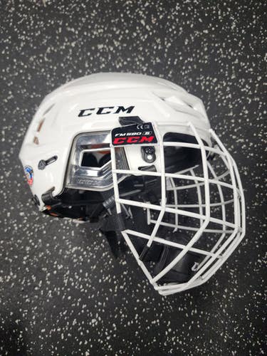 Used CCM TACS 710 Helmet Cage Combo White SM 11849-S000032875