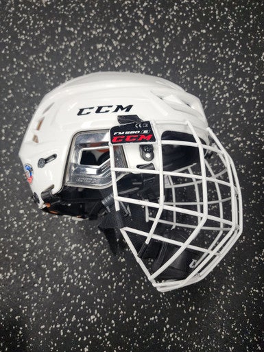 Used CCM TACS 710 Helmet Cage Combo White SM 11849-S000032875
