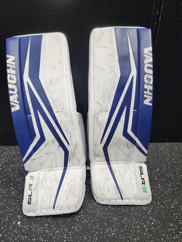Used Vaughn SLR3 Goalie Leg Pads Junior White 28" 11849-S000032870