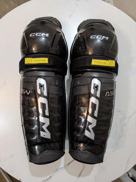 CCM Tacks AS-V Senior 14” Shin Guards – Excellent Condition