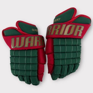 Pro Stock Used 15" Warrior Franchise Minnesota Wild Hockey Gloves