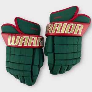 Pro Stock Used 14" Warrior Franchise Minnesota Wild Hockey Gloves