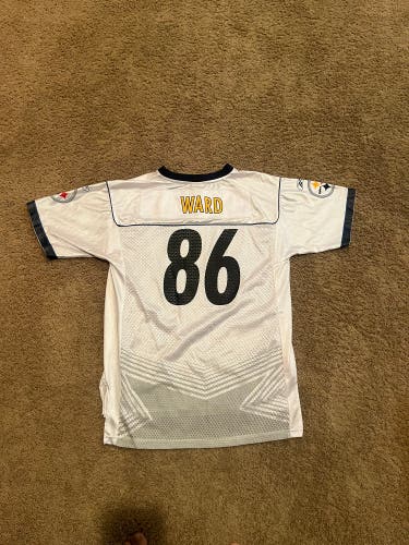 Vintage Reebok Pittsburgh Steelers Hines Ward #86 Super Bowl XLV Jersey Youth XL (18–20) White NFL