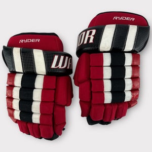 Pro Stock Used 13" Warrior Franchise New Jersey Devils Hockey Gloves