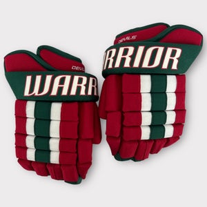 Pro Stock Used 14" Warrior Franchise New Jersey Devils Retro Heritage Hockey Gloves