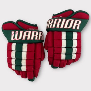 Pro Stock Used 14" Warrior Franchise New Jersey Devils Retro Heritage Hockey Gloves