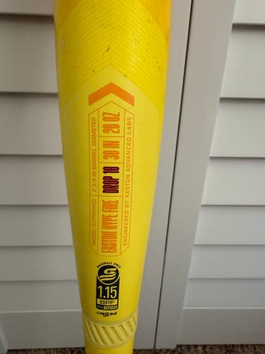 2024 Easton Hype Fire Composite USSSA Certified Bat (-10) 20 oz 30" (Used)