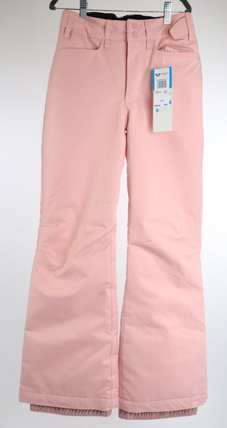 Roxy Girls Backyard Snow Ski Pants DryFlight Tech, Pink, Size 14/XL NWT
