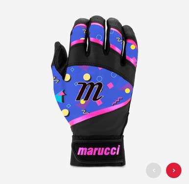 New FOXTROT TBALL BLACK/PINK BATTING GLOVES 11834-MRCMBG2FXTRBKPK