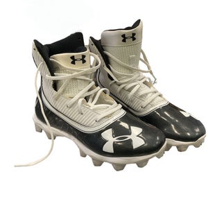 Used Under Armour Adult FB Cleats White And Black Senior 6 11859-S000026397
