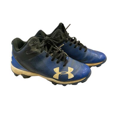 Used Under Armour BASEBALL CLEATS BB/SB Cleats Royal Blue And Black Junior 03 11859-S000026396
