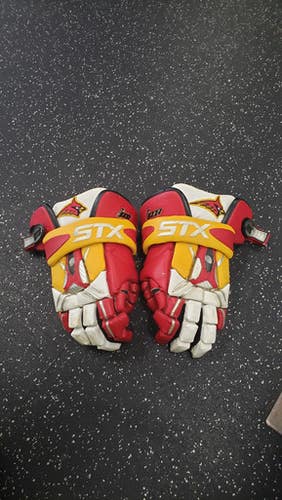 Used STX IPRO Lacrosse Gloves Mens Red LG 11849-S000032414