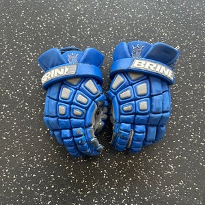 Used Brine CLUTCH ELITE Lacrosse Gloves Mens Royal Blue MD 11849-S000032732