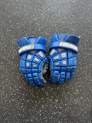Used Brine CLUTCH ELITE Lacrosse Gloves Mens Royal Blue MD 11849-S000032732