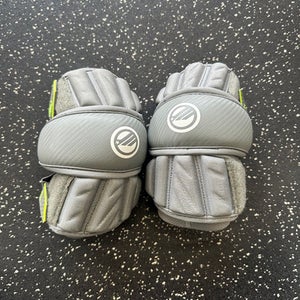 Used Maverik MAX Lacrosse Arm Pads/Guards Grey LG 11849-S000032741