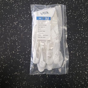 Used Under Armour TAKDOWN BH BB/SB Batting Gloves White LG 11849-S000032765