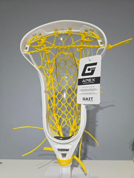 New GAIT APEX Girls Lacrosse Head Yellow Flex Pocket