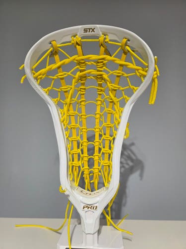 New STX Crux Pro Girls Lacrosse Head Yellow Flex Pocket