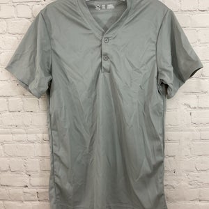 Alleson Athletic 80185 Adult's 100% Polyester Baseball Jersey Light Grey Small