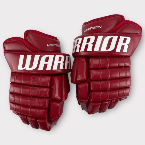 Pro Stock Used 14" Warrior Franchise Carolina Hurricanes Hockey Gloves