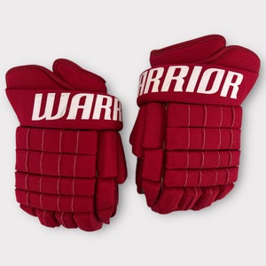 Pro Stock Used 14" Warrior Franchise Detroit Red Wings Hockey Gloves
