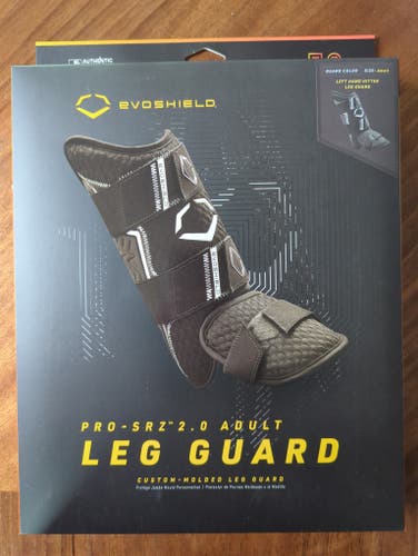 Black EvoShield Leg guard Shin Guards (New) Left hand hitter.