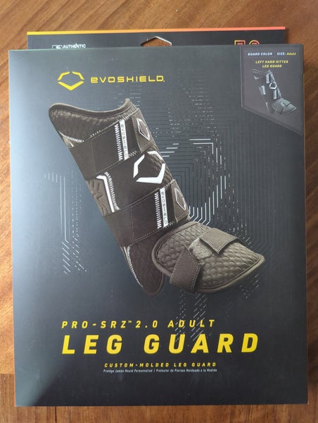 Black EvoShield Leg guard Shin Guards (New) Left hand hitter.
