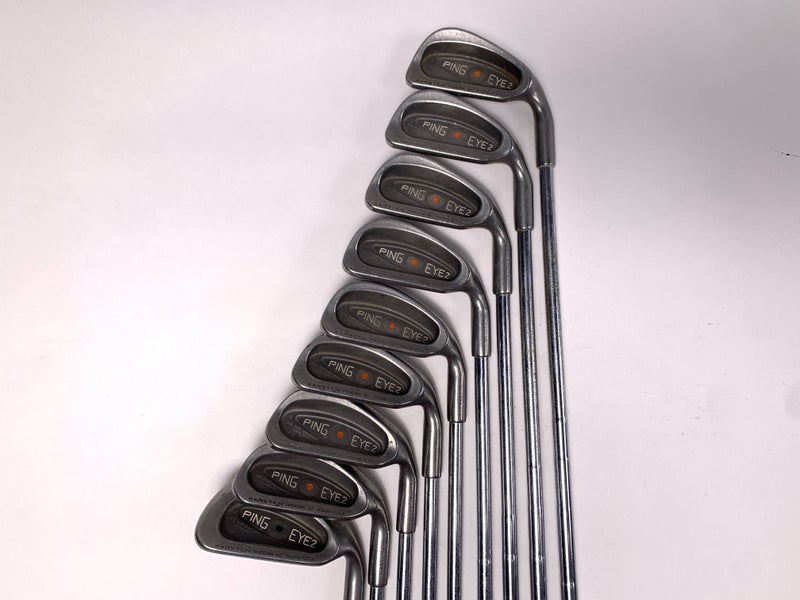 Ping Eye 2 + Iron Set 3-PW+SW Orange Dot 2* Flat Karsten Regular Steel Mens RH
