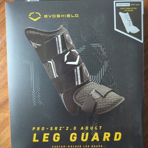 White EvoShield Leg guard Shin Guards (New) Left hand hitter.