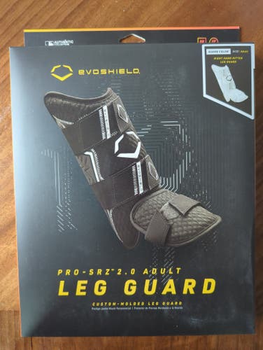 White EvoShield Leg guard Shin Guards (New) Left hand hitter.