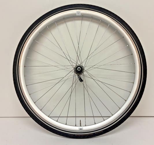 Gray Aero Aluminum 36-Spoke 700C Rear Wheel Shimano FH-T1400 Hub Panaracer Tire