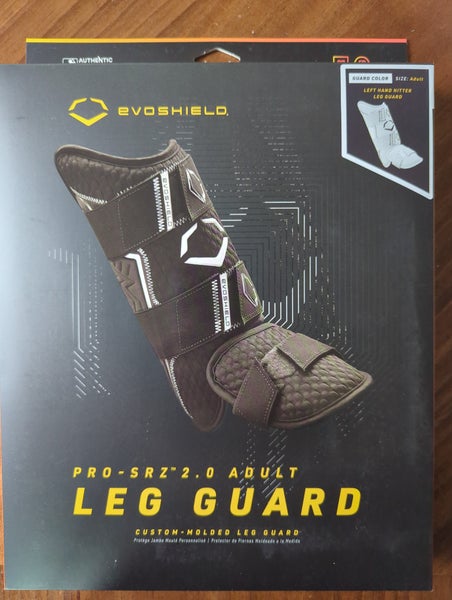 White EvoShield Leg guard Shin Guards (New) Left hand hitter.