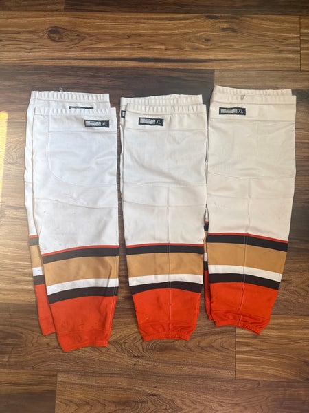 Pro Stock New Reebok XL Anaheim Ducks White/Away Hockey Socks