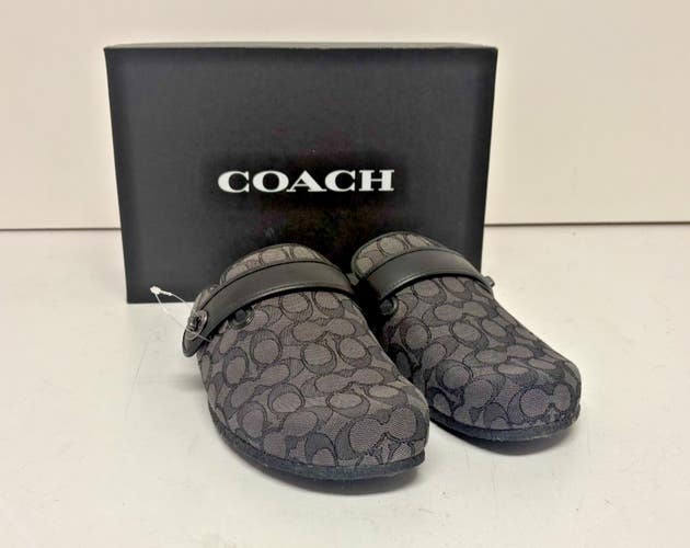 Coach C1321 Black Felt Sole Jacquard Clog Sandals US Men's 12 D NEW LOOK