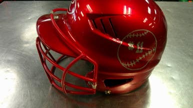 Used Rawlings COOL Batting Helmet w/Mask Red SM 11868-S000066157